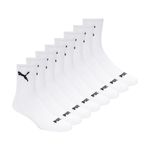 PUMA Men's 8 Pack Athletic Cushioned High Quarter Crew Socks, White/Black, 10-13