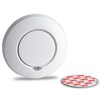 SEBSON Wireless Smoke Heat Alarm GS559A incl. magnetic pads, interlinked GS412, optical Smoke Detector, replaceable Battery included, DIN EN 14604