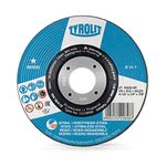 TYROLIT 2-in-1 Grinding Disc for Stainless Steel for Angle Grinders -- 115 x 6.0 x 22.23 mm (Pack of 10)