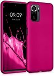 kwmobile Case Compatible with Xiaomi Redmi Note 10 / Note 10S Case - Soft Slim Metallic TPU Silicone Cover - Metallic Pink