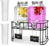 1 Gallon Glass Drink Dispensers For