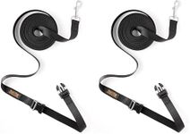 Mighty Paw Long Dog Leash - Premium for Off-Leash Recall Training - Includes Buckled Padded Handle - Suitable for Yard - Pet Yard - Camping and Pet Lead Training - (30 Feet, Black) (Pack of 2)