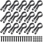 (15 Pack) 1-5/8" Galvanized Steel Chain Link Fence Tension Band for Gates, Posts, Brace Bands, Bolts & Nuts Included - Black