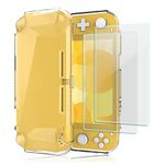 ProCase Clear Case for Nintendo Switch Lite, with 2 Pack Tempered Glass Screen Protectors, Slim Crystal Soft TPU Protective Cover, Anti-Scratch and Shockproof –Clear