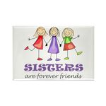 CafePress Sisters Magnets Rectangle Magnet, 3"x2" Refrigerator Magnet