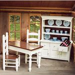 The Queen's Treasures 18 in Doll Furniture and Accessories, 29 Pc Furniture Full Dining Room Set, Includes Table & Chairs, Hutch, Dishes and Flatware, Compatible with American Girl Kitchen Furniture