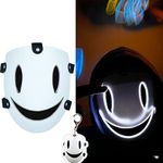 Halloween Led Mask, Tenkuu-Sniper-Shin-pan-Cosplay Mask, White Smile Light up Mask Halloween Cosplay Props with A Keychain