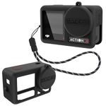 Silicone Protective Sleeve Cover for DJI Osmo Action 4/Action 3 Camera Len Protector Cap Osmo Action 3/4 Camera Accessories with Anti-Lost Rope