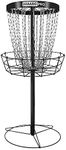 HIAARO Disc Golf Basket, Portable Disc Golf Target with Heavy Duty 24 Chains, Professional Disc Golf Basket Set