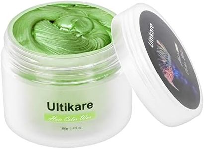 Ultikare - Cera colorata per capelli, tintura temporanea per capelli, cera per tintura istantanea per capelli, lavabile, pomata naturale per acconciature, per uomini e donne, feste, cosplay e