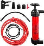 povtii Car Siphon Pump Fluid Pump Kit, Multi-Purpose Siphon Hand Pump Kit Fluid Fuel Extractor Suction Tool, Manual Fuel Transfer Car Accessories for Gas Oil Water Liquids