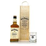 Personalised Jack Daniels Honey Tennessee Whiskey with JD Glass Gift Set - Birthday Gifts For Him, For Her, Boyfriend Gifts, Father's Day, Mother's Day, Mens Valentines Gifts