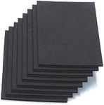 RERIVER 6" X 8" X 1/5" Thick Heavy Duty Felt Sheets - 8 Sheets (Black)