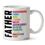 FirseBUY Inspirational Mug Gift for Dad from Son, Daughter or Kids Father's Day Gifts Funny Ceramic Coffee Cups for Men, Father, Husband 11 Oz