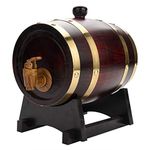 Oak Whiskey Aging Barrel, Vintage Oak Barrel Wood Oak Timber Wine Barrel Dispenser for Age Your own Beer Whiskey Rum Port (1.5L)