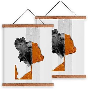 Nizirioo 2 Set Porte Affiche, Teck Cadre Poster Magnétique, Mural Porte Affiche Magnétique, Cadre Photo Aimanté en Bois, Suspendu Porte Affiche, Diy Cadre Poster Magnétique, Cadre Poster Magnétique