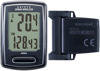 CATEYE Urban Wireless Bike Computer – Analog Speedometer & Odometer with Calorie Tracking, FlexTight™ Mount, Auto Start/Stop, Programmable Odometer & Easy Setup for All Bikes