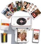 CP6000 4x6 Photo Printer with 20 Sheets & 1 Ribbon, Full-Color Thermal Dye Sublimation Wi-Fi Printing, Portable Instant Picture Printer for iPhone/Android, AR Video, Fun App, Home Use, White