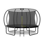 LeJump Outdoor 10Ft Trampoline, ASTM Approved Big Trampolines with Enclosure Net and Ladder, Backyards Recreational Trampoline for Adults and Kids Heavy Weight Limit (Black)