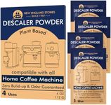 Descaling Powder Solution (4 Uses) Removes Scale and Build-Up, Automatic Coffee Pots & Makers & Espresso Machines Descaler, Compatible with Keurig Breville Nespresso Delonghi Ninja