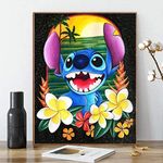 Karyees Disney Paint by Numbers Disney Paint by Numbers Stitch DIY Canvas Lilo and Stitch Paint by Numbers Lilo and Stitch Paint by Numbers Lilo Stitch Paint by Numbers Kits for Adults Kids 16x20In