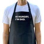 Hi Hungry I’m Dad Apron, Funny Apron for Men, BBQ Grill Apron, Funny Apron for Dad, Guy Aprons
