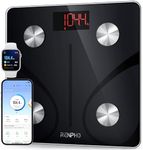 RENPHO Scale for Body Weight 500 lbs, Extra-High Capacity Smart Bathroom Scale with Ultra Wide Platform 12 x 12 inches, Body Fat Scale with Large LED Display, Health Monitor Sync App, Elis 1 L