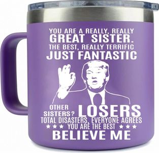 Angie's Box 14Oz Cup - Funny Sister Mug - Fun Sister Gifts from Brother - Gifts for Sister Unique - Sister Birthday Gift for Her - Fun Sister Tumbler for Her