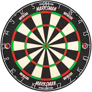 Ruthless Marksman Dart Board | Professional Level Ultra Thin Wire Sisal Dartboard for Steel Tip Darts (DB072)