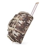 Pierre Cardin Lightweight Roller Holdall with Wheels - Durable Medium Duffle Bag on Wheels Travel Holdalls, Gym, Tool, Ice Skate and Cricket Bag | 78L Wheeled Duffel CL769 (Medium Camo 26")