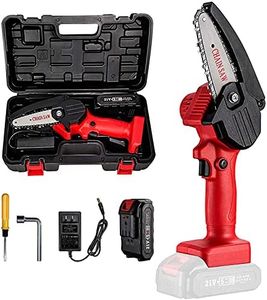 MKSENSE Mini Chainsaw, 4-Inch Cordless Electric Protable Chainsaw With 1Pcs Batteries & Chain Brushless Motor, One-Hand 0.7Kg Lightweight, Pruning Shears Chainsaw For Tree Branch Wood Cutting