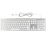 Yivandi All-Aluminum Wired Keyboard for Apple Mac OS Device: Durable and Sleek Design, Plug-N-Play,USB-A/USB-C Keyboard with Numeric Keypad Directly Connect to iMac/Mac Mini/MacBook Laptop.