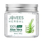 Jovees Herbal 100% Pure Aloe Vera Gel for Face, Hair (200gm) | Hydrating & Soothing Gel for Acne Scars, Blemishes, Anti-Aging & Skin Redness | Multipurpose Aloe Vera Gel for Moisturization, Dandruff Control & Day-to-Night Skin Protection