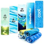 Okdance 5Packs Cooling Towel Gym Towels for Neck Soft Breathable Fiber Golf Sweat Travel Yoga Sport Running Workout Camping Fitness