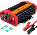1000W Power Inverter DC 12V to 110V AC Converter and Peak Power 2000W Car Inverter with 2 x 2.1A USB Ports Quick Charging Car Charger, Solar Inverter ETL Listed