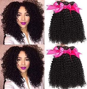 brésilien cheveux crepus bouclés cheveux 12 14 16 Pouces brésiliens tissage bresilien boucle meche bresilienne tissage bouclee naturelle 300g/pc