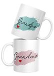 TrendoPrint Printed Grandpa & Grandma Coffee Mug Set of 2 (350ml) Best Return Gift for Birthday/Anniversary & Any Occasion (Fm-79)