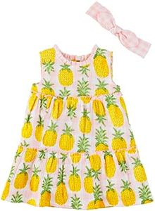 Mud Pie Baby Girls Dress & Headband Set, Pink, 3T
