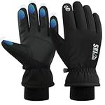 ZENUTA Ski Gloves, Waterproof Winter Gloves Men, Warm Gloves, Cycling Gloves for Men, 5-Finger Touchscreen Gloves for Driving Workout Running Snowboarding(M)