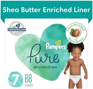 Pampers Diapers Size 7, 88 Count - Pure Protection Disposable Baby Diapers, Hypoallergenic and Unscented Protection (Packaging & Prints May Vary)