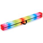 ZELUS 9.5'-8' Wood Core Folding Gymnastics Beam Junior Training Floor Balance Beams Profssional Wood Base with Foam Top and Carry Handle (Rainbow, 8 ft)