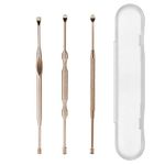 SunMine Ear Wax Removal Earwax Removal Ear Cleaning Set with Storage Box (Rose Gold 3 pcs)