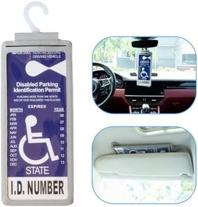 Yuoyar Ultra Transparent Handicap Placard Holder for Auto - Durable Placard Holder for Disability Parking with Large Hanger (1Pcs Grey)