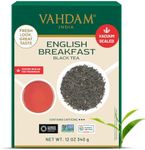 VAHDAM, Original English Breakfast Black Tea Leaves (340g/12oz) 170+ Cups | Non GMO, Gluten Free | Strong & Aromatic Loose Leaf Tea | Unblended Single Origin Tea | Vacuum Sealed Pack