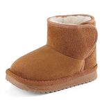 MK MATT KEELY Baby Winter Shoes Kids Boy Girl Warm Snow Boots Toddler Unisex Plush Booties Brown,5 UK Child(140mm)