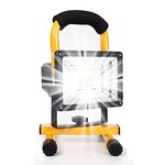 30W LED Work Light,Rechargeable Flood Light, 48LEDs IP65 Waterproof Job Site Lights with Detachable Stand,Portable LED Security Lights for Home Workshop Garage,Patio, Backyard, 6000K Daylight White