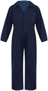 YiZYiF Kids Girls Boys Coverall Mechanic Boiler Suit Costume Flightsuit Coverall Jumpsuit Halloween Cosplay Costume Dark Blue 16 Years