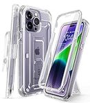 SUPCASE Outdoor Case for iPhone 14 Pro Max (6.7 Inch) Mobile Phone Case 360 Degree Case Bumper Protective Cover [Unicorn Beetle Pro] with Screen Protector 2022 Edition (Clear)