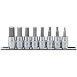 Draper 16285 3/8 Inch Square Drive Hexagonal Socket Bit Set, 48mm