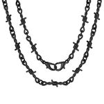 Barbwire Necklace Grunge Jewlery Gothic Necklace Thorn Chain Goth